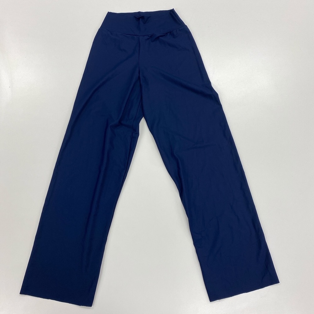 Girls Navy blue palazzo pants stretch polyester